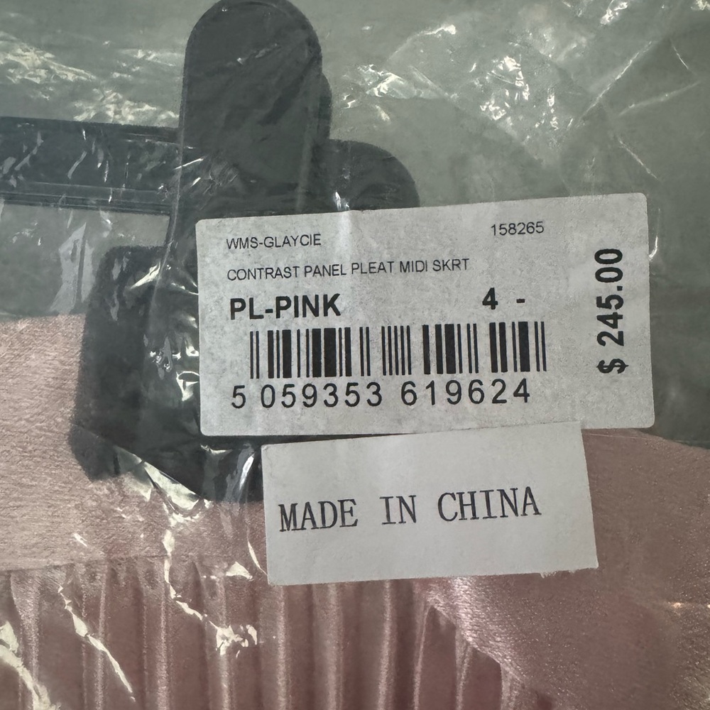 Ted Baker London Blush and White Pleated Midi Skirt size 4 NWT - Picture 6 of 8